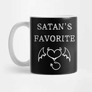 Satan's Favorite (White Text) Mug